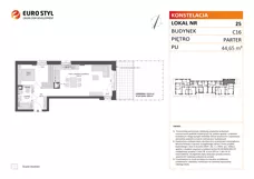 2 pokoje, mieszkanie 42,72 m², piętro 2, oferta nr C16/15, Konstelacja - etap IV, Gdynia, Pogórze, ul. Paderewskiego