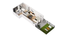 2 pokoje, mieszkanie 42,72 m², piętro 2, oferta nr C16/15, Konstelacja - etap IV, Gdynia, Pogórze, ul. Paderewskiego