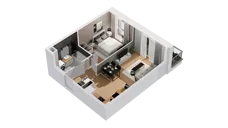 2 pokoje, mieszkanie 42,72 m², piętro 2, oferta nr C16/15, Konstelacja - etap IV, Gdynia, Pogórze, ul. Paderewskiego