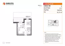 2 pokoje, mieszkanie 35,72 m², parter, oferta nr C17/1, Konstelacja - etap IV, Gdynia, Pogórze, ul. Paderewskiego