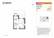 2 pokoje, mieszkanie 33,69 m², parter, oferta nr C17/2, Konstelacja - etap IV, Gdynia, Pogórze, ul. Paderewskiego