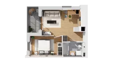 2 pokoje, mieszkanie 33,75 m², piętro 3, oferta nr C17/26, Konstelacja - etap IV, Gdynia, Pogórze, ul. Paderewskiego