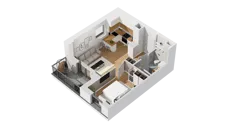 2 pokoje, mieszkanie 33,75 m², piętro 3, oferta nr C17/26, Konstelacja - etap IV, Gdynia, Pogórze, ul. Paderewskiego