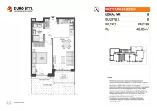 2 pokoje, mieszkanie 40,85 m², piętro 1, oferta nr B/13, Przystań Brzeźno - etap II, Gdańsk, Brzeźno, ul. Uczniowska