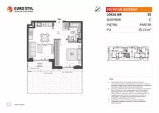 2 pokoje, mieszkanie 37,73 m², piętro 1, oferta nr C/31, Przystań Brzeźno - etap II, Gdańsk, Brzeźno, ul. Uczniowska