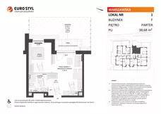 2 pokoje, mieszkanie 38,68 m², parter, oferta nr F/1, Osiedle Warszawska - etap I, Gdańsk, Ujeścisko-Łostowice, Ujeścisko, ul. Warszawska
