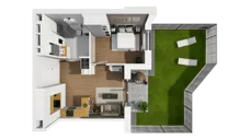 2 pokoje, mieszkanie 38,68 m², parter, oferta nr F/1, Osiedle Warszawska - etap I, Gdańsk, Ujeścisko-Łostowice, Ujeścisko, ul. Warszawska