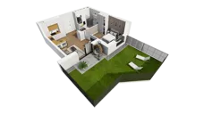 2 pokoje, mieszkanie 38,68 m², parter, oferta nr F/1, Osiedle Warszawska - etap I, Gdańsk, Ujeścisko-Łostowice, Ujeścisko, ul. Warszawska