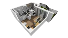 2 pokoje, mieszkanie 38,68 m², parter, oferta nr F/1, Osiedle Warszawska - etap I, Gdańsk, Ujeścisko-Łostowice, Ujeścisko, ul. Warszawska