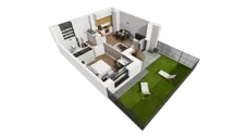2 pokoje, mieszkanie 39,45 m², parter, oferta nr F/4, Osiedle Warszawska - etap I, Gdańsk, Ujeścisko-Łostowice, Ujeścisko, ul. Warszawska