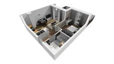 2 pokoje, mieszkanie 39,45 m², parter, oferta nr F/4, Osiedle Warszawska - etap I, Gdańsk, Ujeścisko-Łostowice, Ujeścisko, ul. Warszawska