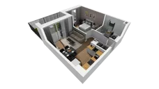 2 pokoje, mieszkanie 39,45 m², parter, oferta nr F/4, Osiedle Warszawska - etap I, Gdańsk, Ujeścisko-Łostowice, Ujeścisko, ul. Warszawska