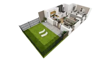 3 pokoje, mieszkanie 47,46 m², piętro 6, oferta nr F/66, Osiedle Synteza bud. E, F, Gdańsk, Piecki-Migowo, Morena, ul. Lema