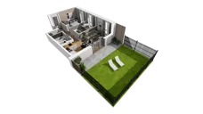 3 pokoje, mieszkanie 47,46 m², piętro 6, oferta nr F/66, Osiedle Synteza bud. E, F, Gdańsk, Piecki-Migowo, Morena, ul. Lema