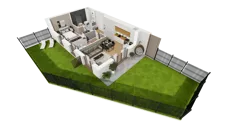 3 pokoje, mieszkanie 50,57 m², parter, oferta nr E/10, Osiedle Synteza bud. E, F, Gdańsk, Piecki-Migowo, Morena, ul. Lema