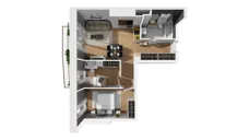 3 pokoje, mieszkanie 54,62 m², piętro 6, oferta nr E/70, Osiedle Synteza bud. E, F, Gdańsk, Piecki-Migowo, Morena, ul. Lema