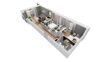 3 pokoje, mieszkanie 54,64 m², piętro 2, oferta nr C9/11, Konstelacja - etap III, Gdynia, Pogórze, ul. Paderewskiego