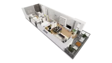 3 pokoje, mieszkanie 54,64 m², piętro 2, oferta nr C9/11, Konstelacja - etap III, Gdynia, Pogórze, ul. Paderewskiego