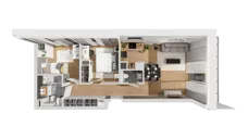 3 pokoje, mieszkanie 60,33 m², piętro 2, oferta nr C9/34, Konstelacja - etap III, Gdynia, Pogórze, ul. Paderewskiego