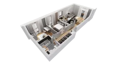 3 pokoje, mieszkanie 60,33 m², piętro 2, oferta nr C9/34, Konstelacja - etap III, Gdynia, Pogórze, ul. Paderewskiego