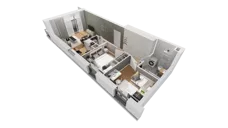3 pokoje, mieszkanie 60,33 m², piętro 2, oferta nr C9/34, Konstelacja - etap III, Gdynia, Pogórze, ul. Paderewskiego
