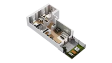 3 pokoje, mieszkanie 54,13 m², parter, oferta nr C16/24, Konstelacja - etap IV, Gdynia, Pogórze, ul. Paderewskiego