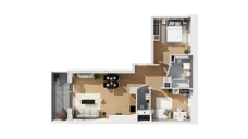 3 pokoje, mieszkanie 59,95 m², piętro 1, oferta nr C16/6, Konstelacja - etap IV, Gdynia, Pogórze, ul. Paderewskiego