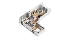 3 pokoje, mieszkanie 59,95 m², piętro 1, oferta nr C16/6, Konstelacja - etap IV, Gdynia, Pogórze, ul. Paderewskiego