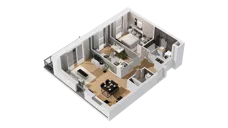 3 pokoje, mieszkanie 60,50 m², piętro 1, oferta nr C17/9, Konstelacja - etap IV, Gdynia, Pogórze, ul. Paderewskiego