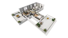 4 pokoje, mieszkanie 103,34 m², piętro 7, oferta nr F/73, Osiedle Synteza bud. E, F, Gdańsk, Piecki-Migowo, Morena, ul. Lema