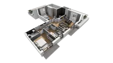 4 pokoje, mieszkanie 103,34 m², piętro 7, oferta nr F/73, Osiedle Synteza bud. E, F, Gdańsk, Piecki-Migowo, Morena, ul. Lema