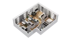 4 pokoje, mieszkanie 67,94 m², piętro 1, oferta nr C16/29, Konstelacja - etap IV, Gdynia, Pogórze, ul. Paderewskiego