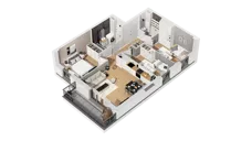 4 pokoje, mieszkanie 67,94 m², piętro 1, oferta nr C16/29, Konstelacja - etap IV, Gdynia, Pogórze, ul. Paderewskiego