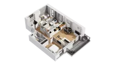 4 pokoje, mieszkanie 67,94 m², piętro 1, oferta nr C16/29, Konstelacja - etap IV, Gdynia, Pogórze, ul. Paderewskiego