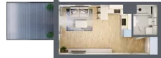 1 pokój, mieszkanie 29,44 m², piętro 1, oferta nr G/71, DOKI Living - etap II, Gdańsk, Śródmieście, ul. Popiełuszki / Rybaki Górne