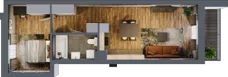 2 pokoje, mieszkanie 44,65 m², piętro 1, oferta nr C8/27, Konstelacja etap II, Gdynia, Pogórze, ul. Paderewskiego