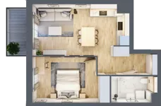 2 pokoje, mieszkanie 42,49 m², piętro 1, oferta nr B4/28, Osiedle przy Błoniach 3 - etap II, Rumia, Janowo, ul. Błoń Janowskich