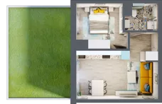 2 pokoje, mieszkanie 34,76 m², parter, oferta nr B1/4, Leśna Góra, Gdańsk, Brętowo, Niedźwiednik, ul. Leśna Góra