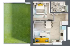 2 pokoje, mieszkanie 35,68 m², parter, oferta nr B1/5, Leśna Góra, Gdańsk, Brętowo, Niedźwiednik, ul. Leśna Góra
