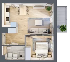 2 pokoje, mieszkanie 39,14 m², piętro 1, oferta nr B11/9, Osiedle przy Błoniach 3 - etap IV, Rumia, Janowo, ul. Błoń Janowskich 