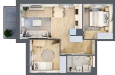 3 pokoje, mieszkanie 49,40 m², piętro 1, oferta nr B11/8, Osiedle przy Błoniach 3 - etap IV, Rumia, Janowo, ul. Błoń Janowskich 