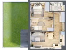 3 pokoje, mieszkanie 48,89 m², piętro 1, oferta nr B6/17, Osiedle przy Błoniach 3 - etap IV, Rumia, Janowo, ul. Błoń Janowskich 