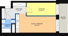 2 pokoje, mieszkanie 42,33 m², piętro 8, oferta nr A.8.5, Świerzawska 13, Poznań, Ławica, Grunwald, ul. Świerzawska 13