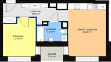 2 pokoje, mieszkanie 47,70 m², piętro 3, oferta nr B.3.1, Świerzawska 13, Poznań, Ławica, Grunwald, ul. Świerzawska 13