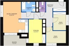 4 pokoje, mieszkanie 78,07 m², piętro 7, oferta nr B.7.6, Świerzawska 13, Poznań, Ławica, Grunwald, ul. Świerzawska 13