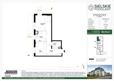 2 pokoje, mieszkanie 47,55 m², piętro 1, oferta nr E.B32, Sielskie Podolany, Poznań, Podolany, Podolany, ul. Jasielska 9