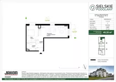 2 pokoje, mieszkanie 45,37 m², piętro 1, oferta nr C.B30, Sielskie Podolany, Poznań, Podolany, Podolany, ul. Jasielska 9