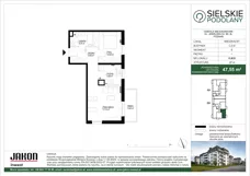 2 pokoje, mieszkanie 47,55 m², piętro 1, oferta nr E.B32, Sielskie Podolany, Poznań, Podolany, Podolany, ul. Jasielska 9