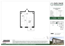 2 pokoje, mieszkanie 40,29 m², piętro 3, oferta nr B.B46, Sielskie Podolany, Poznań, Podolany, Podolany, ul. Jasielska 9