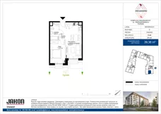2 pokoje, mieszkanie 39,38 m², parter, oferta nr E.A2, Wieruszowska, Poznań, Grunwald, Junikowo, ul. Wieruszowska 4